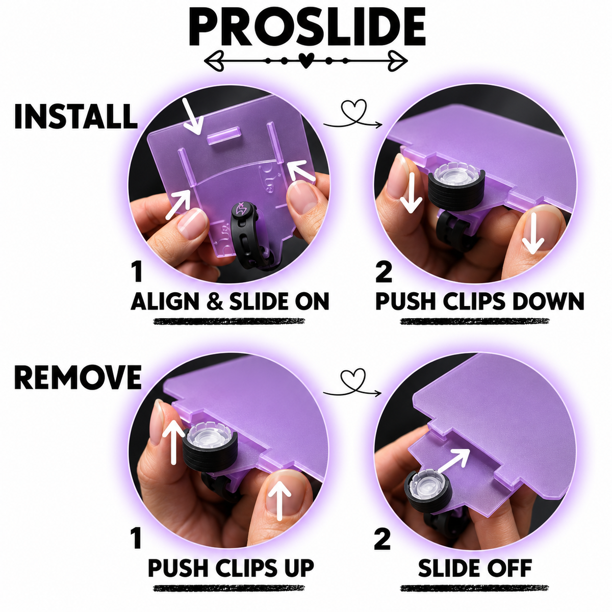 ProSlide 2-Pack for The Ledge | Slide-On Lash Tile Accessories