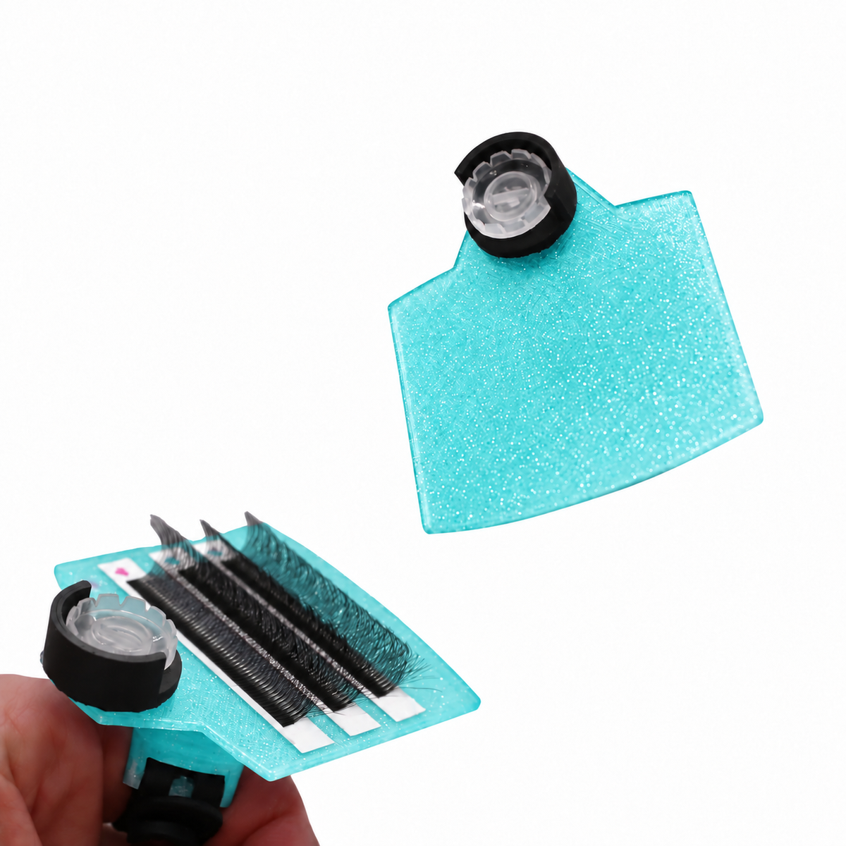 Lash Tile Ring – Adjustable Rotating Ring Palette for Glue & Lash Strip, Studio Tool for Lash Artists - The Ledge by Llama Lashes