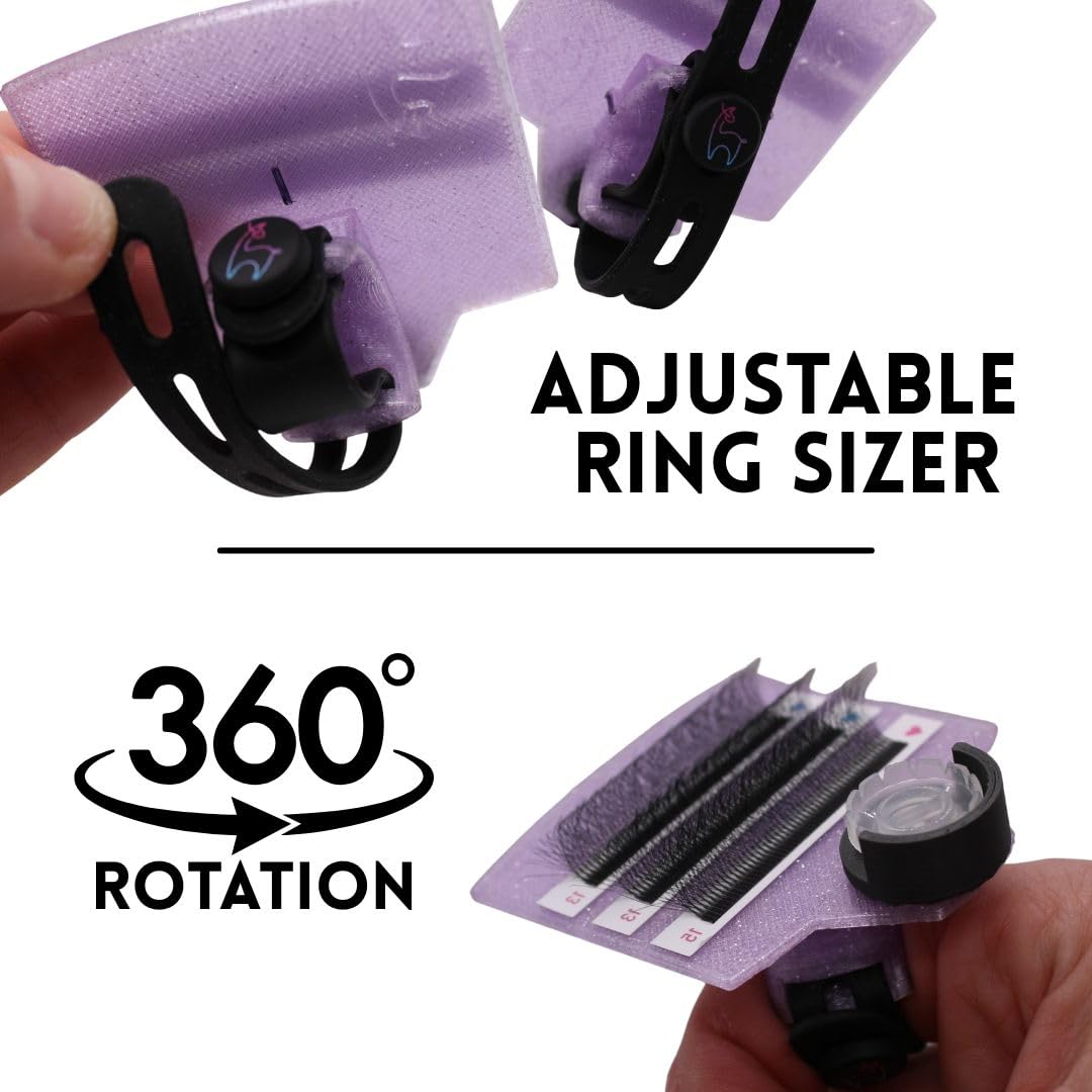 Lash Tile Ring – Adjustable Rotating Ring Palette for Glue & Lash Strip, Studio Tool for Lash Artists - The  Ledge by Llama Lashes