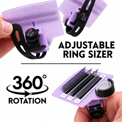 Lash Tile Ring – Adjustable Rotating Ring Palette for Glue & Lash Strip, Studio Tool for Lash Artists - The  Ledge by Llama Lashes