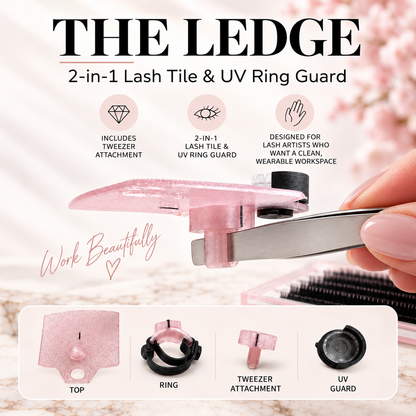 Lash Tile Ring – Adjustable Rotating Ring Palette for Glue & Lash Strip, Studio Tool for Lash Artists - The  Ledge by Llama Lashes
